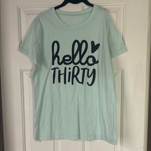 Mint Green Graphic Tee - Hello Thirty